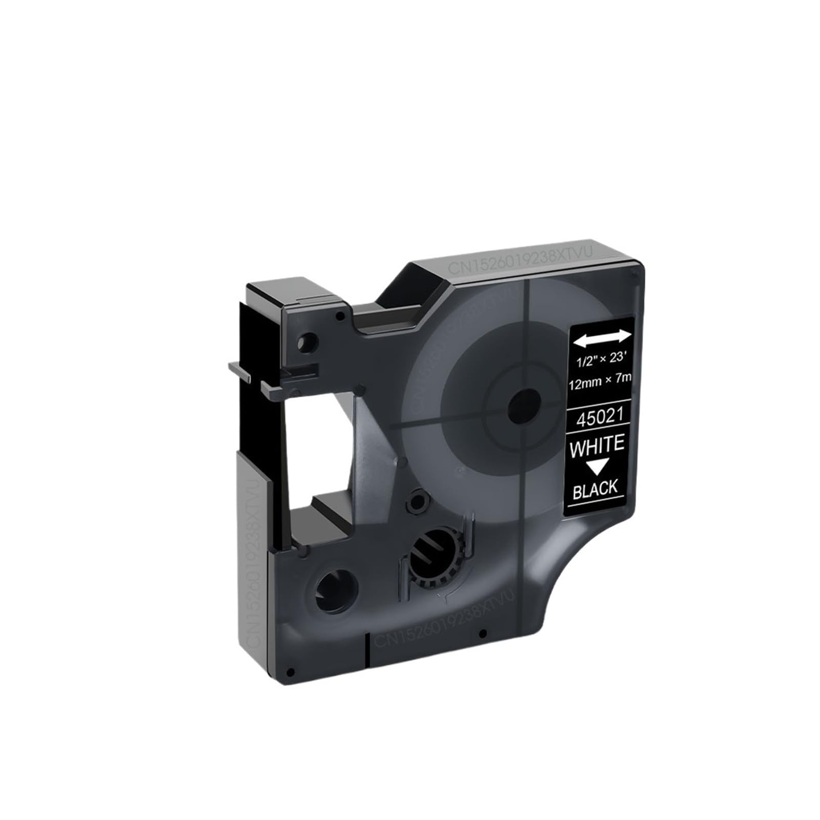 Confezione da 50 nastri for etichette D1 nero su bianco 12 mm, compatibili con le stampanti LabelManager 160, 280 e 220P, adatti a 45013(White on Black)