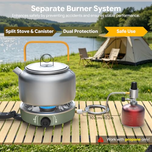 Minthouz 20,000 BTU 2-Burner Propane Camping Stove w/ Carry Bag $29.99 + Free Shipping w/ Prime or on $35+ + 50% Off Code SW6CH4KX Prime - image 4