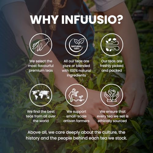 Image of Infuusio Slimming Herbal Tea, 50g, Green Tea Blend with Garcinia Cambogia, Senna, Amla, Lemongrass, Rose, Hibiscus for Weight Management, Metabolism Support (Pack of 3)