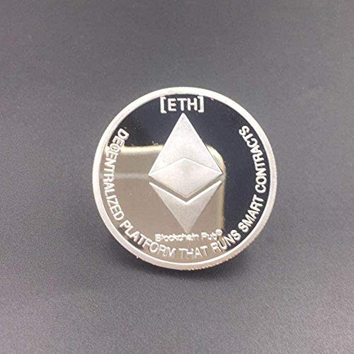 image for SUNYUANYI Gold Silver Plated Ethereum Coin Replica Art Collection Gift