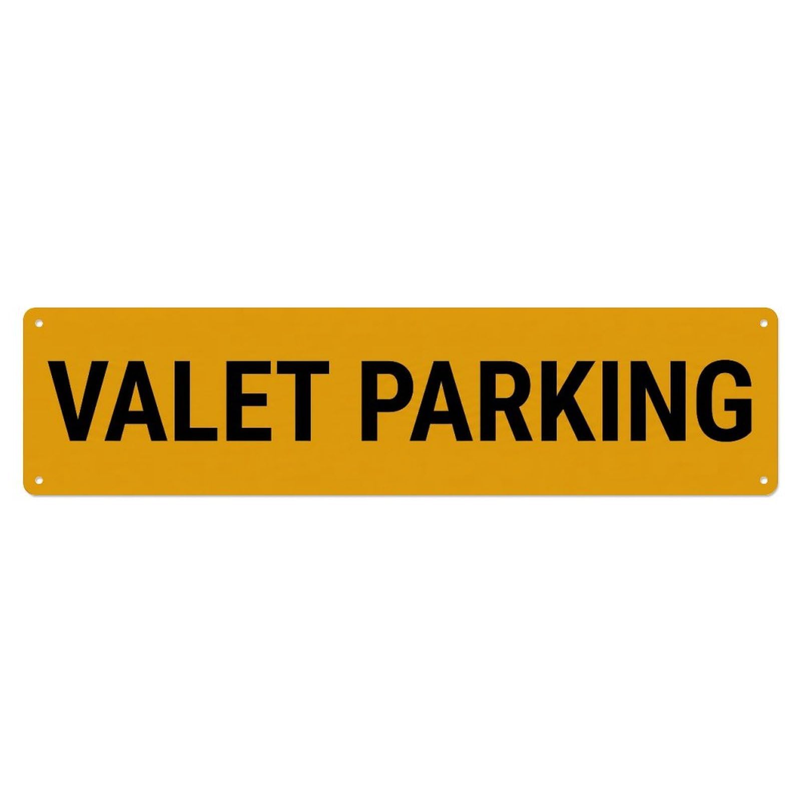 Metal Tin Sign Valet Parking Service Available