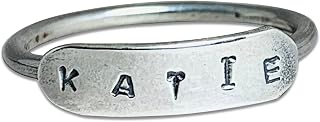 Personalized Ring, 925 Silver Ring, Thin Stacking Ring, Custom made Ring, Dainty Name Ring, Skinny Custom Ring, Handmade Silver Ring (8)