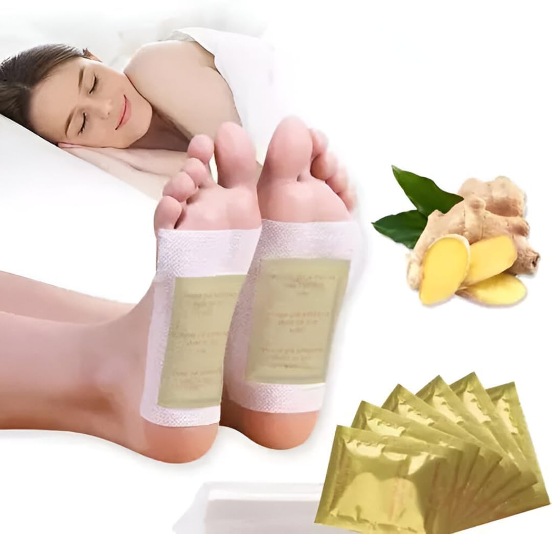 Organic Ginger Foot Detox Pads – Packet | Natural Cleansing Foot Patches to Remove Toxins, Promote Relaxation & Improve Sleep – Herbal Health Foot Patch (20)-image-7