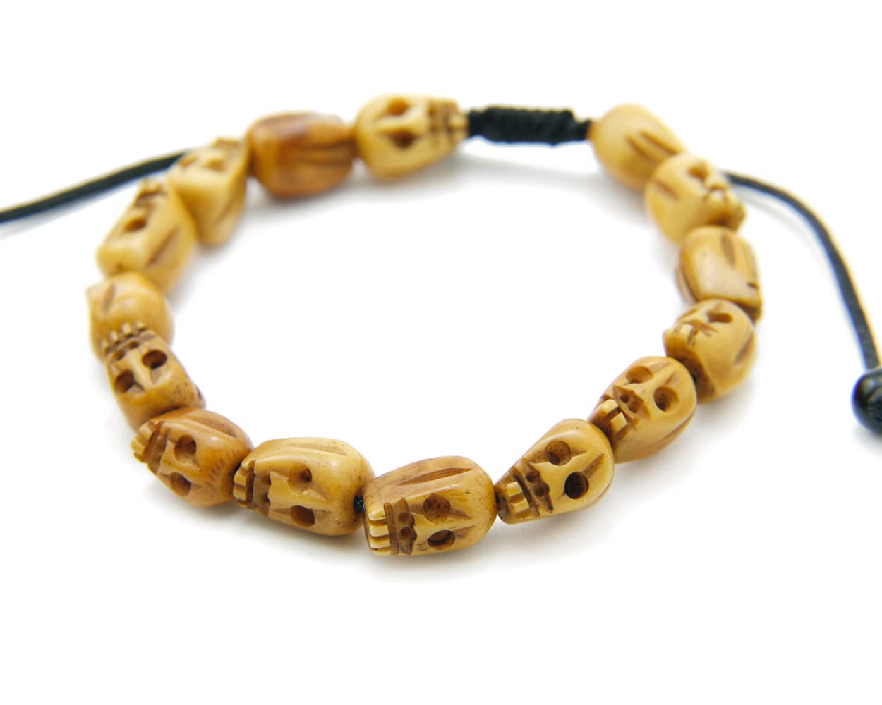 Agathe Création - Bracelet Tibetain Porte Bonheur - Perles Bois, Métal Et Terre Cuite - Cuir Et Chanvre - Multicolor - Fait Main