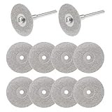 10枚セット ミニダイヤモンドカッター 直径22mm 3mm軸2本付 ダイヤモンドビットブレードセット ダイヤモンドカッティングディスク ミニルーター/ルーター/リューター用