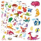 Dragon Stickers 530 Counts Cute Cartoon Dragon Adhesive Sticker for Water Bottles Art Toys Crafts Ki