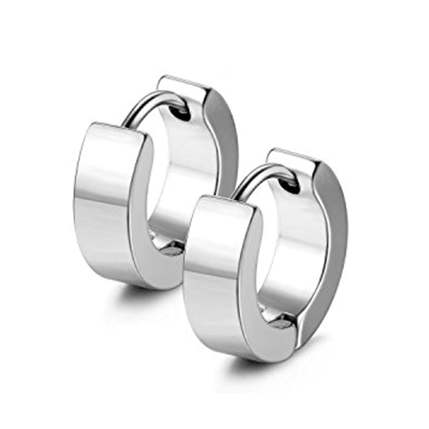 karishma kreations Valentine jewellery Stainless Steel Mens Earrings Om Black Gold Silver Piercing Screw Bali Stud Hoops Earing Multicolor Earrings Combo for Women Girls men boys Unisex-picture-10