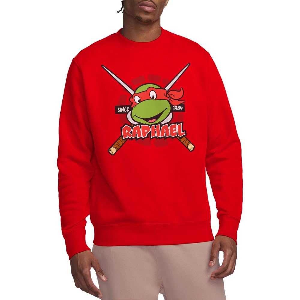 Teenage Mutant Ninja Turtles Tmnt Raphael Since 1984 Crew Sweatshirt Red Extra Large