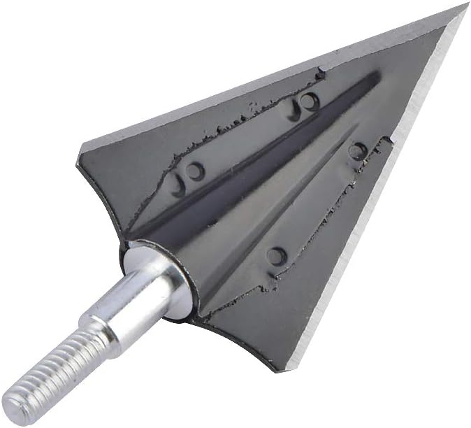 ZSHJGJR 6/12pcs Archery Broadhead 125 Grain Fixed Blades Arrowheads Screw-in Hunting Broadheads Arrow Tips for Crossbow Recurve Compound Bow