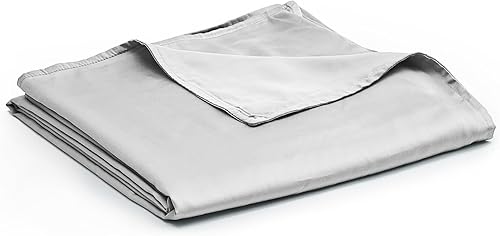 Miniatura 6 de BB BLINBLIN Funda de edredón de bambú para mantas con peso (gris oscuro, 48 x 72 pulgadas)