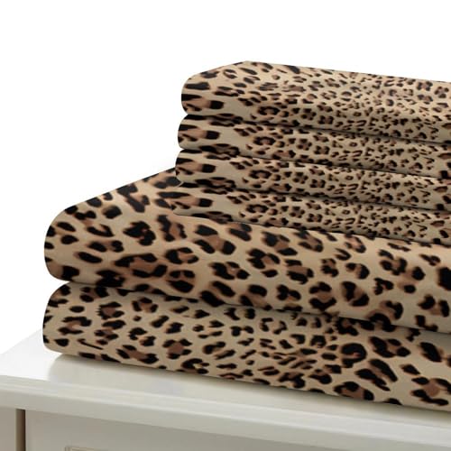 Housse de Couette Léopard hypoallergénique 140x200cm, parure de lit douce anti-irritation à zip