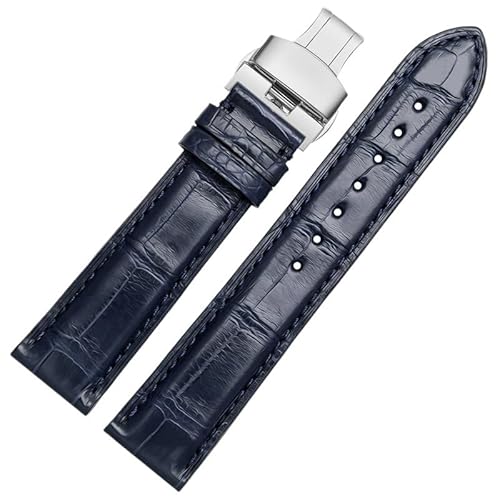 [ȓX] NR_CU[Xgbv 18mm 19mm 20mm 21mm 22mm EHb`xg Altiplano G0A29112 PIAGET POLO G0A43001 Ulysse Nardin Ή(A-Blue-Silver,18
