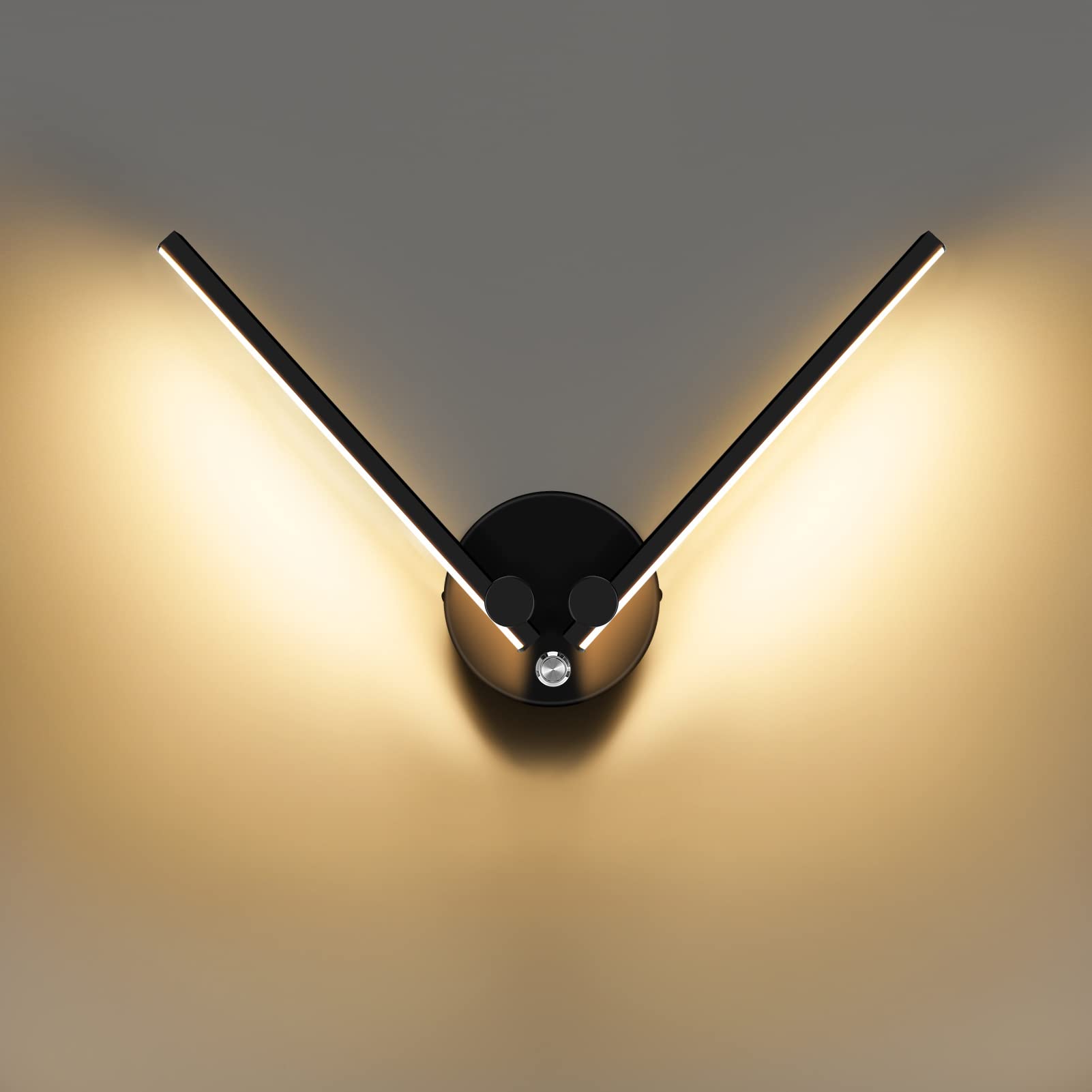 KAWELL 10W Interno Moderno LED Lampada da Parete con Interruttore | LED Lampada da Muro, Applique da Parete, Ruotabili a 300°, per Camera da Letto Soggiorno Sfondo Muro Corridoio Scale