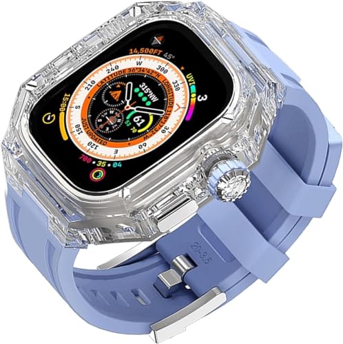 Fermoir silicone transparent EZZON Apple Watch Ultra 49 mm au quotidien