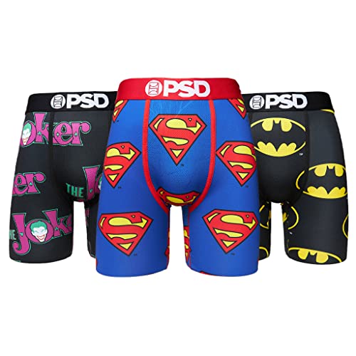 PSD Men's Dc H & V 3-Pack Boxer Briefs, Multi, S