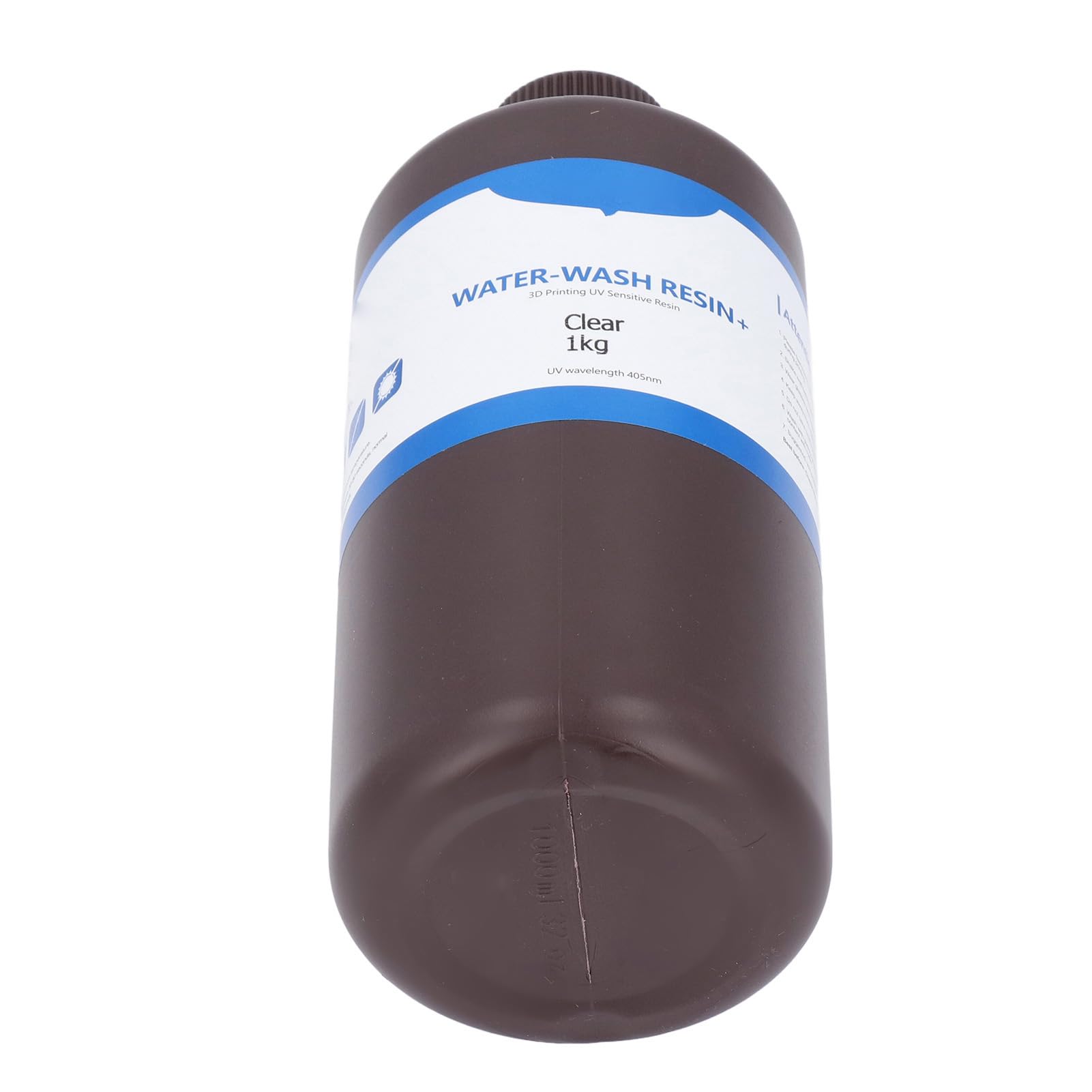 Resina de Impresión 3D, Moldeable, Lavable con Agua, Curado UV, Alta Resolución, Dureza 80 Shore, 1KG, Transparente