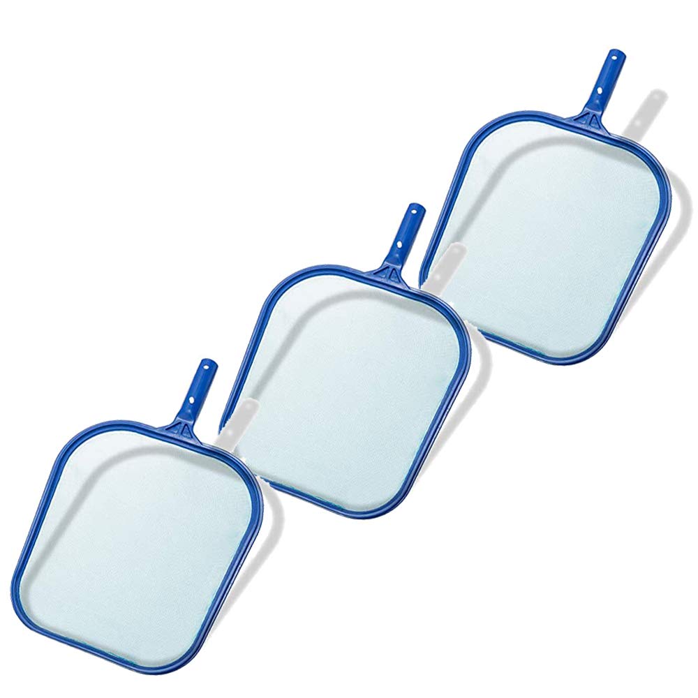 Filets de piscine SPAG75260-3 : lot de 3 écumoires à feuilles avec cadre bleu