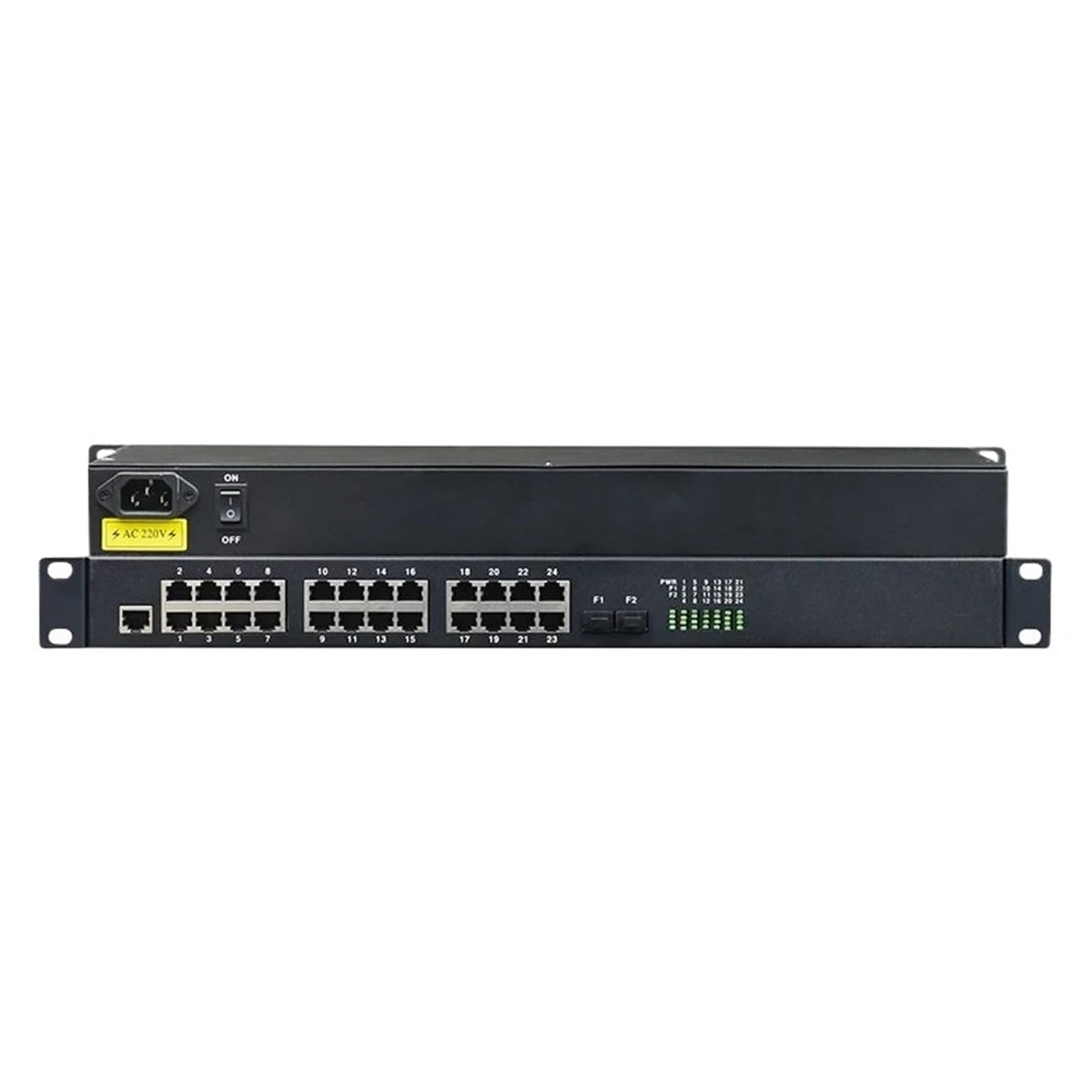 Convertisseur de média fibre optique RJ45 SC 24 ports, commutateurs Ethernet fibre optique Gigabit UTP