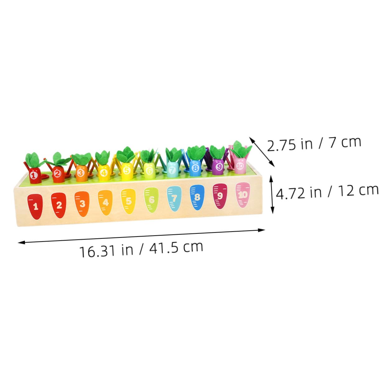 SUPVOX Juguete de Aprendizaje Interactivo de Madera 1 Set, Zanahoria