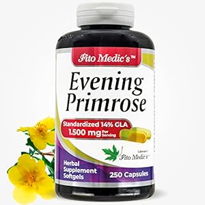 Evening Primrose Oil, Ultra high Absorption-Clinical Strength 250 softgels-14% GLA | Cold-Pressed, with No fillers or…
