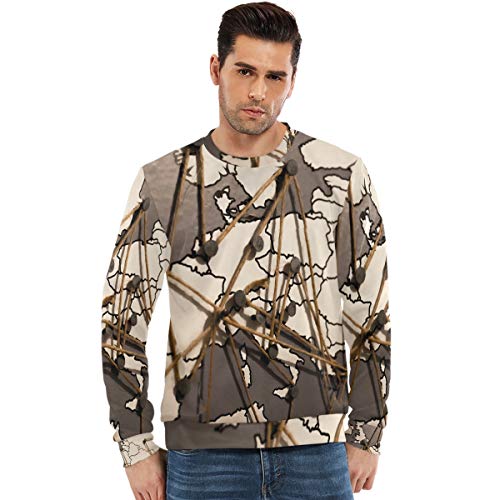 MONTOJ World Connected Essential Herren-Sweatshirt, langärmelig, Rundhalsausschnitt Gr. L, 1