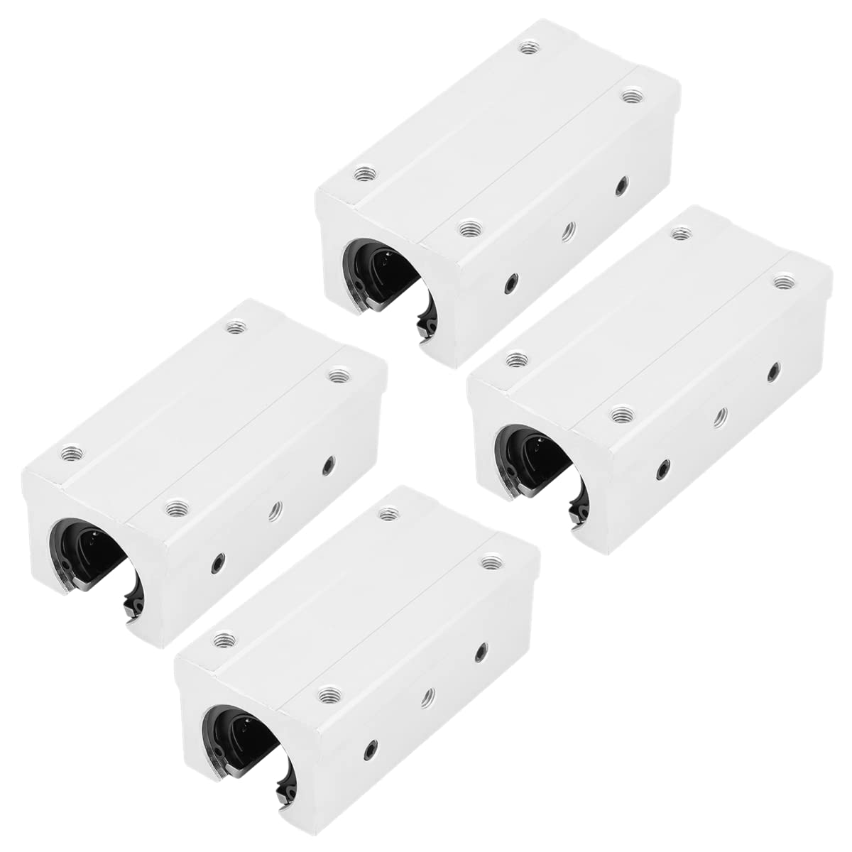 YWBL-WH 4pcs SBR20LUU 20mm Linearkugellager Aluminiumlegierung Stehlager Offene Linearlager Gleitblock Gleitbuchse