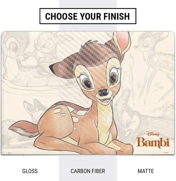 Miniatura 4 de Skinit Calcomanía para portátil compatible con HP Elitebook 850 G6 (2019), diseño de retrato esbozado de Disney Bambi con licencia oficial