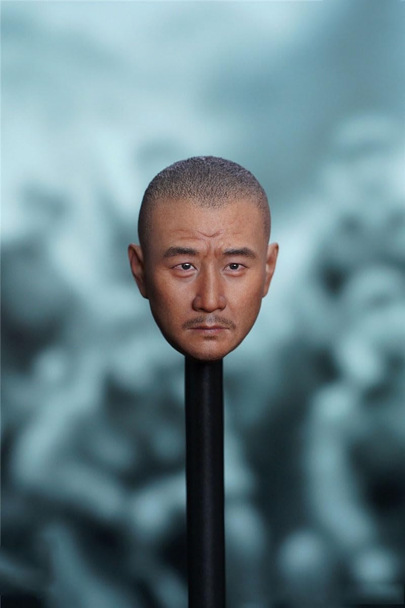 Testa Scolpita Per Action Figure 1/6, Testa Maschile Asiatica Per Corpo Da 12 Pollici, Versione Senza Barba - 2