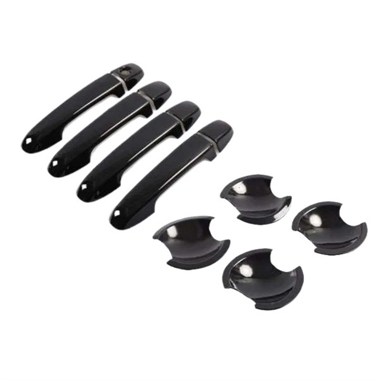 Lzbzhb 1 Keyhole Bowl Car Exterior Outsidedoor Handle For Toyota For Camry Xv50 For Aurion For Daihatsu Altis 2012~2017 Gloss Black Door Handle Rustproof Stickers Cover Car Exterior(1 Keyhole Bowl)