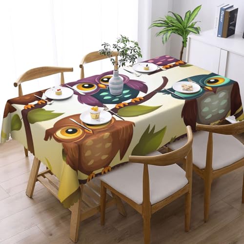 Nappe rectangulaire en polyester lavable anti-tache anti-pli 137x183 cm de table - 3