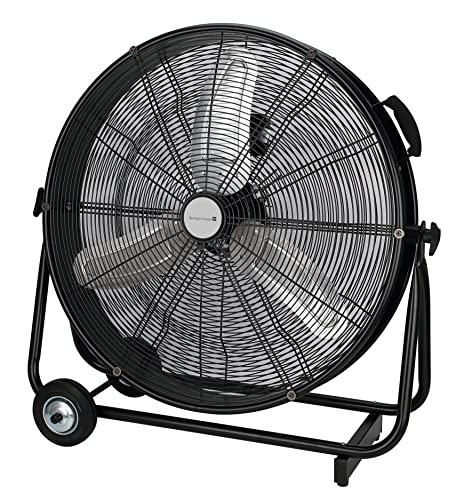 Tarrington House Ventilador industrial estándar para piso, negro