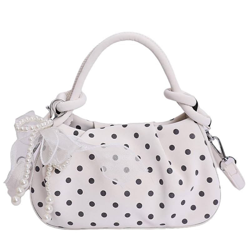 Sac à main à pois en cuir PU souple, un design durable qui résiste à votre quotidien