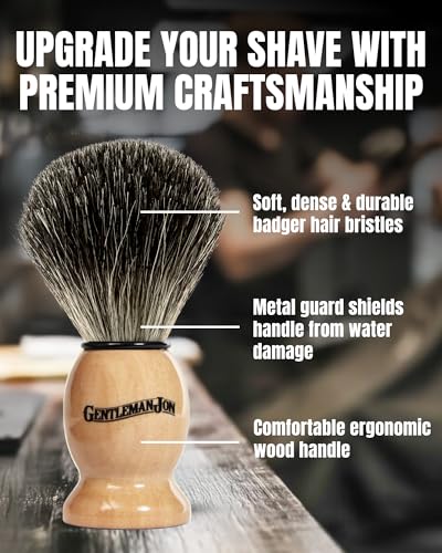 Deluxe Vintage Wet Shave Grooming Set for Men - Safety Razor, Brush, Alum Block, Soap, Bowl, Blades, Stand & Dopp Kit