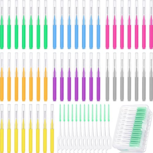 Image of Zopeal 250 Pcs Interdental Brush for Braces Disposable Braces Flossers Dental Picks Floss Toothpick Dental Teeth Flossing Head Oral Hygiene Flosser Toothpick Soft Cleaning Tool(Lovely Color)