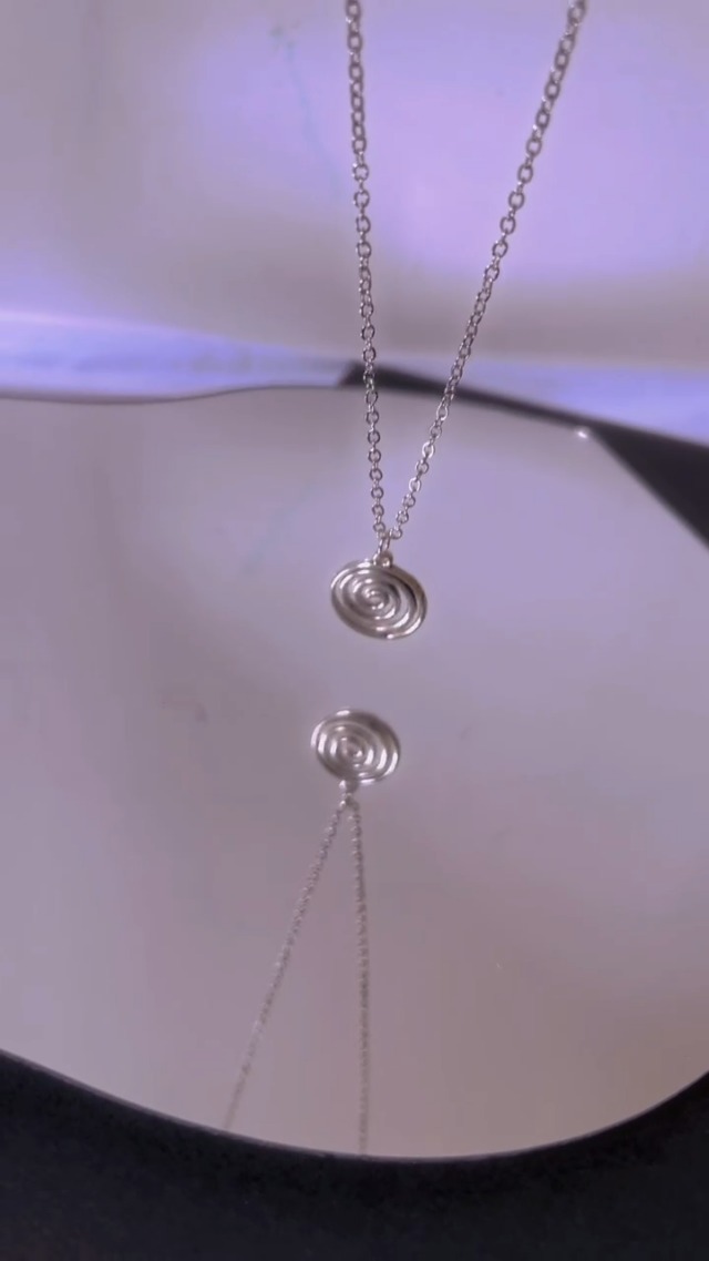 Habfmo Cyberpunk Swirl Spiral Necklace Hippie Cyber Y2K Vortex