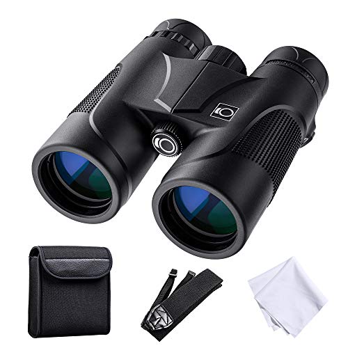 K&F Concept Prismáticos 10x42 Binoculares Profesionales Impermeable y Ligero con Correa y Funda, Prismas BaK4 y FMC con Gran Alcance para Niños Adultos para Observación de Aves Senderismo Astronomía