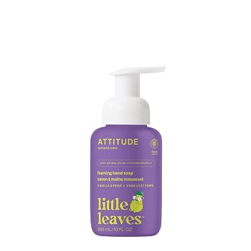 ATTITUDE Foaming Hand Soap for Kids, EWG Verified, Vanilla & Pear, 10 oz