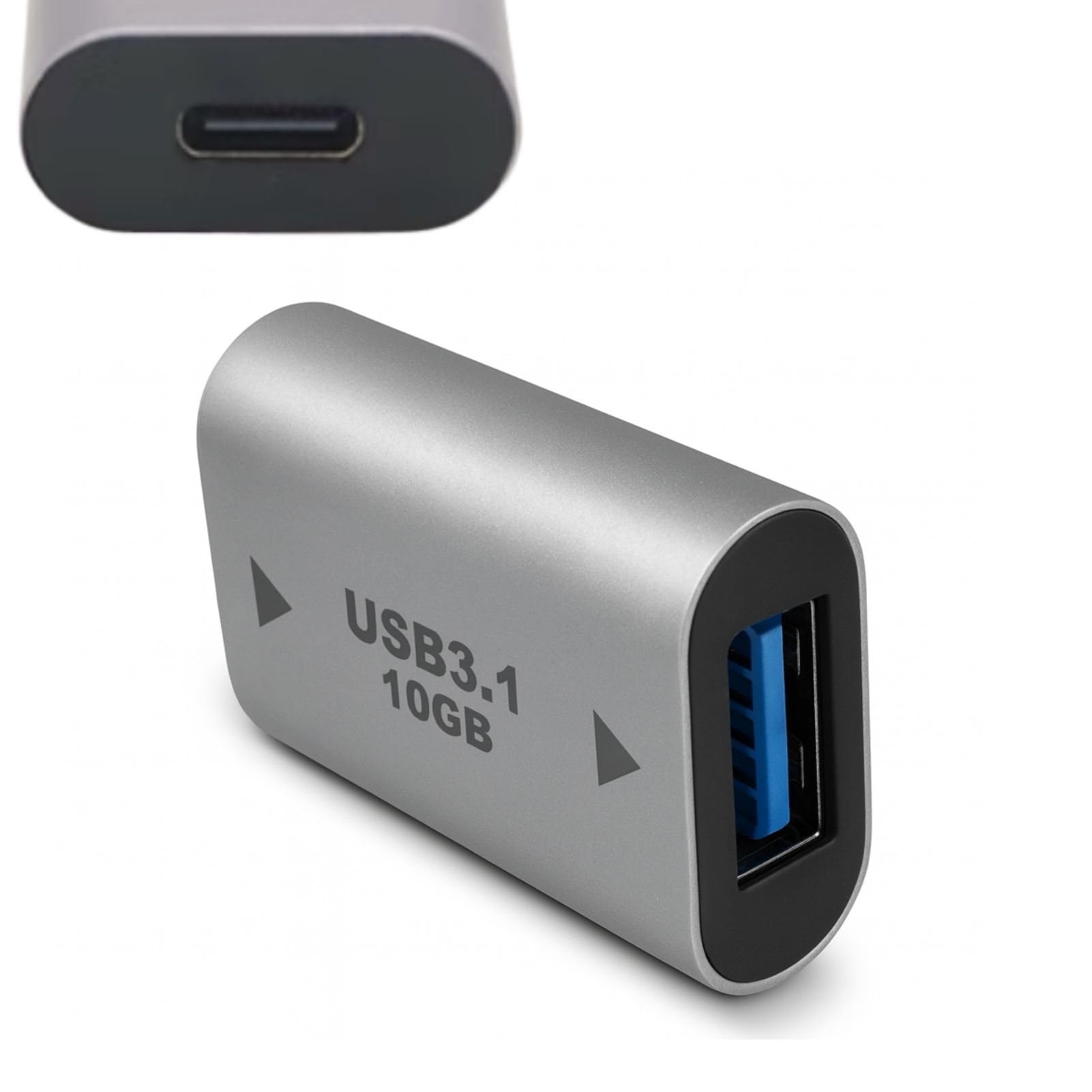 1 pezzo USB C femmina adattatore 10 Gbps, USB 3.1 A a USB tipo C OTG adattatore per USB 3.0, supporta video e audio per tablet e hub, compatto e durevole