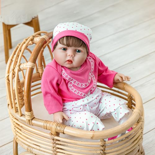 Muñeca Reborn 22 Pulgadas de Silicona con Accesorios miniatura 2