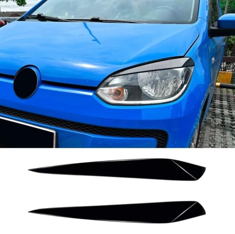 Faro Delantero Delantero para VW Up 2011-2015,antiarañazos Ceja Cubierta Trim Accesorios de decoración Exterior del Coche