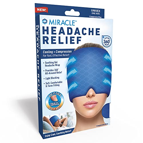 Ontel Miracle Headache Relief Wrap Light Blocking Cap and Sleeping
