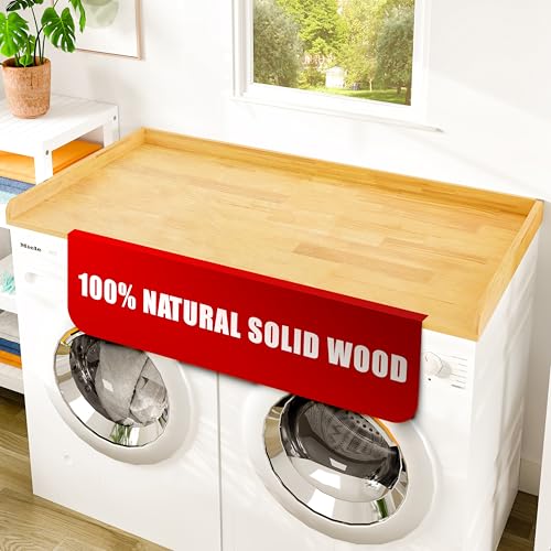 Avana (100% Natural Solid Wood Washer Dryer Countertop – Oak