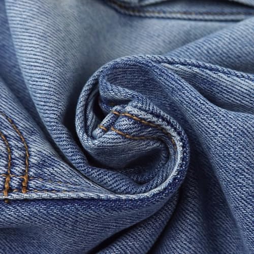 KIDSCOOL SPACE 6-Pocket Girls Wide-Leg Denim Pants, 5-14T Ribbed Waist with Opening On Leg Cargo Jeans3