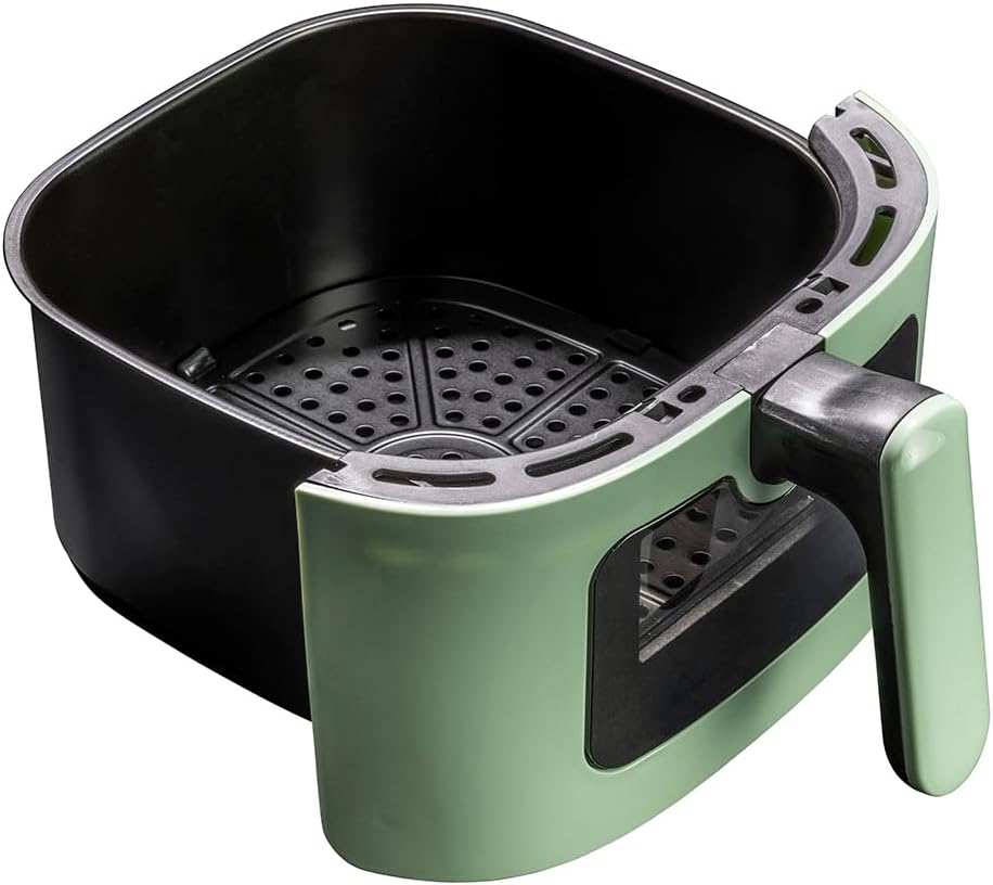 Tognana Iridea, friggitrice ad aria 5,5 L con contenitore e griglia antiaderente e display digitale, verde salvia Tognana Iridea, friggitrice ad aria 5,5 L con contenitore e griglia antiaderente e display digitale, verde salvia