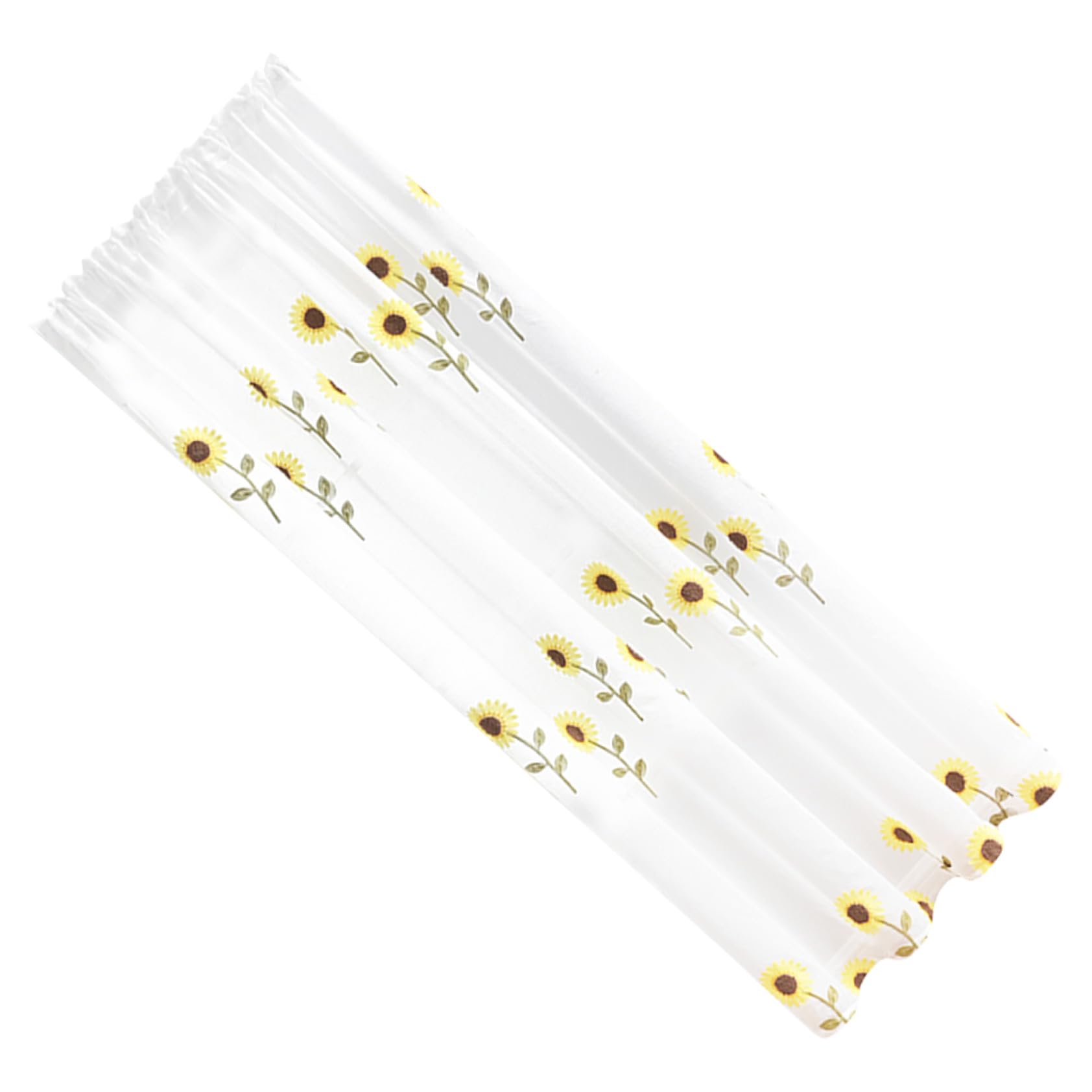 Cortina transparente de girasoles para sala que llena de luz natural tu hogar