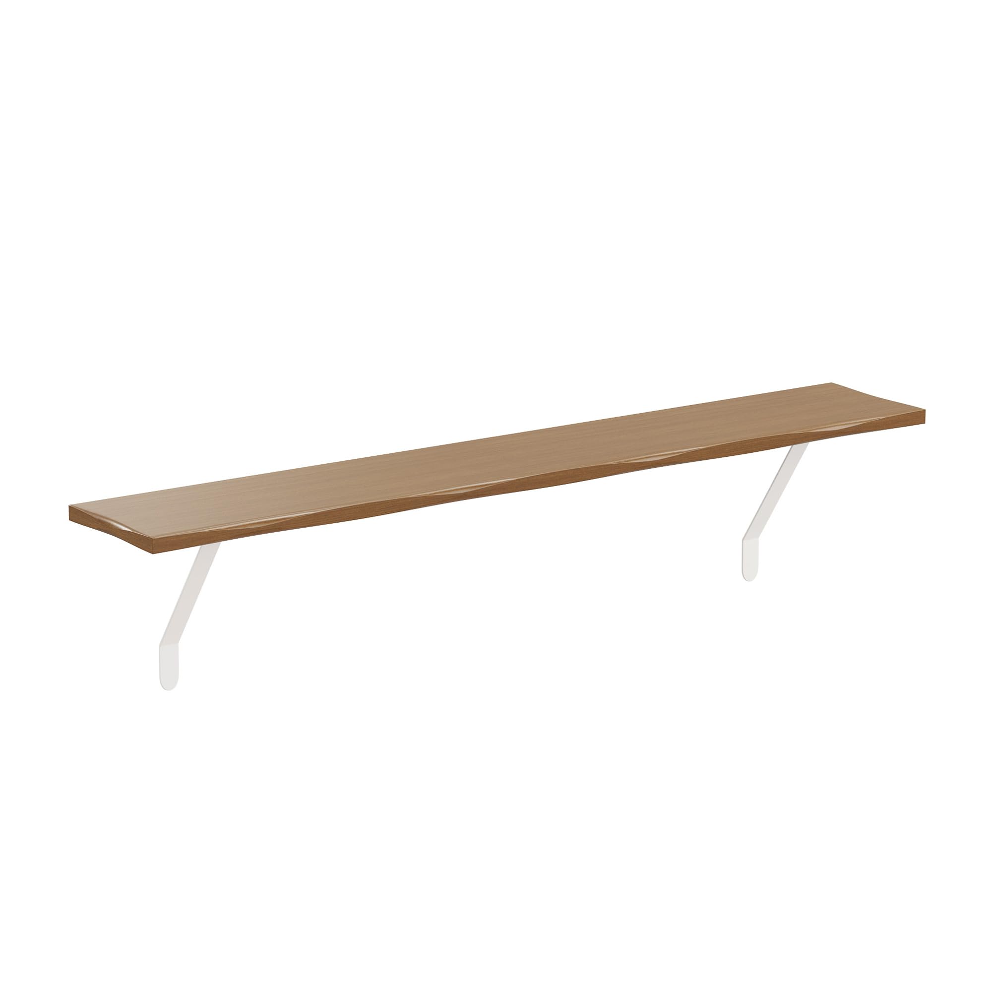 Loch & Skye Loby Curved Radiator Shelf with Foil Insulation - MDF Wooden Floating Radiator Shelf No Drilling with Brackets - No-Drill Over Radiator Shelves for Heat Circulation (Pine, 40cm)