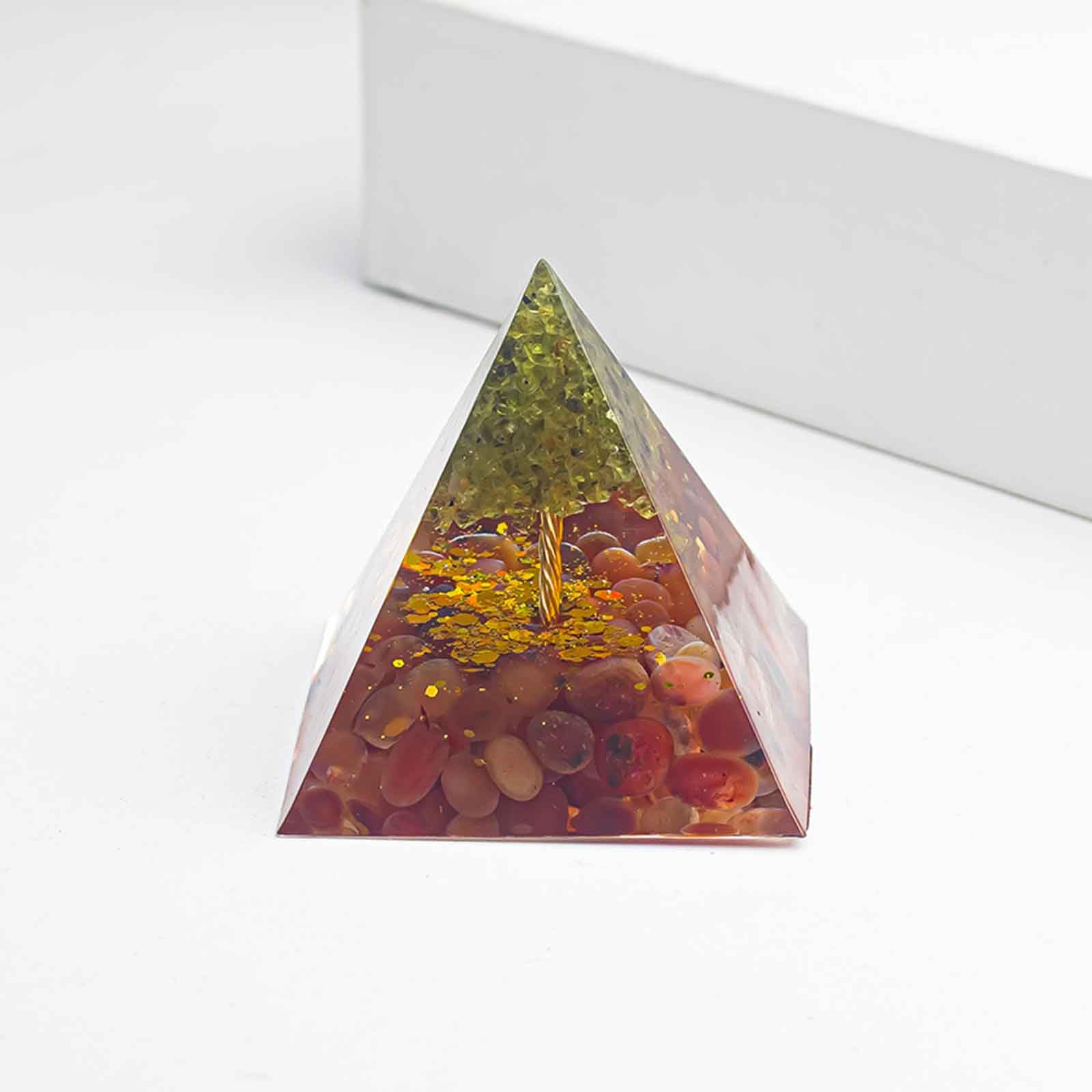 3-teiliges Kristallpyramiden-Set Heilende Chakra-Pyramide zum Schutz für Meditation, Energieheilung, Chakra-Balance, Reiki-Heilung, Hexerei-Zeremonie, Massage und Yoga,1.97in(5cm)