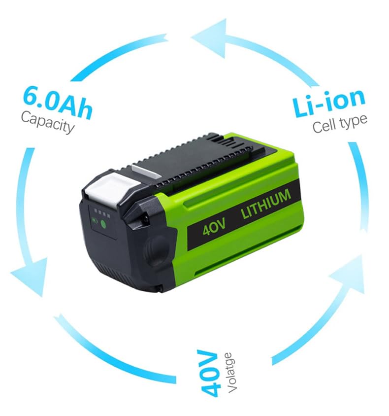Batería de repuesto de 80V para herramientas Greenworks pack de 2 unidades GBA80400 de 4.0Ah 6