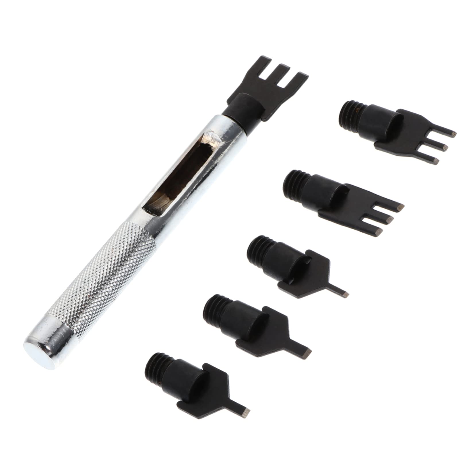 HOMSFOU 2 Sets Professional Leatherworking Tool Craft Hole Punch Set Diamond Shape Punches