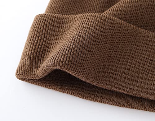 Image of Home Prefer Mens Winter Hats Acrylic Knit Cuff Beanie Cap Warm Womens Beanie Hat